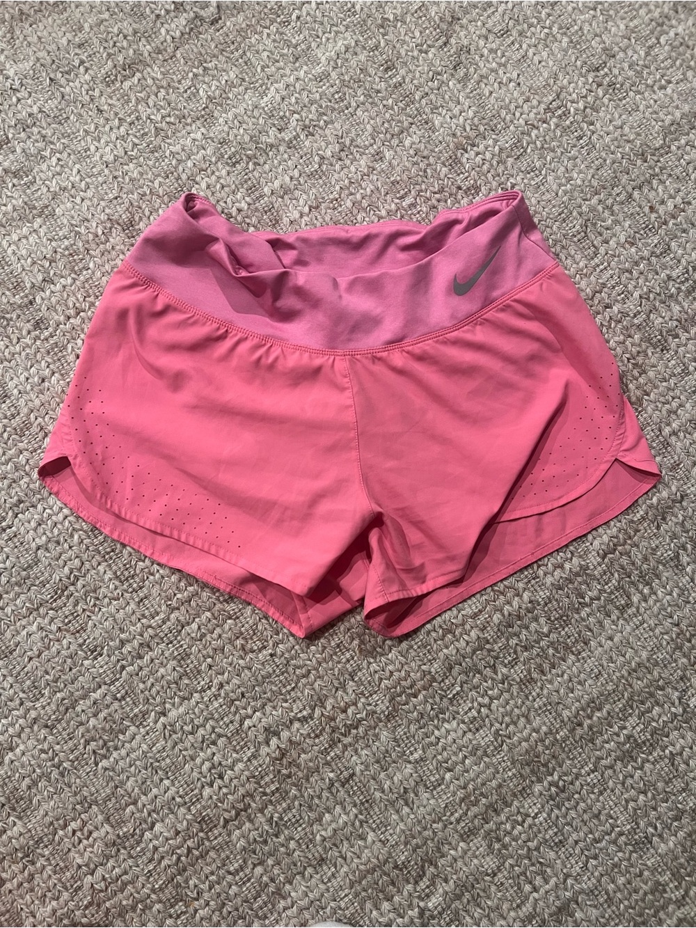 Nike Pink Women's Athletic Running Shorts with Vent Panels